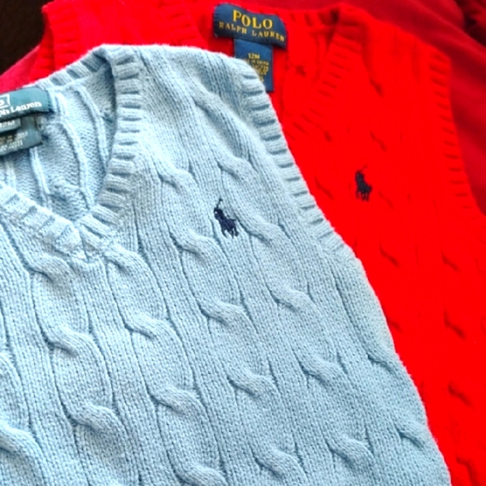 Infants Vested Sweaters 12m